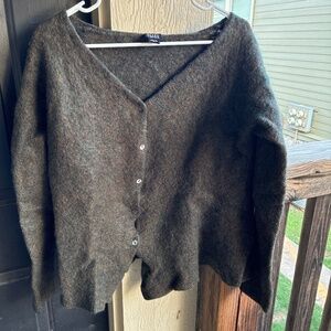 Eileen Fisher Large sweater mohair L merino wool Italian yarn special unique